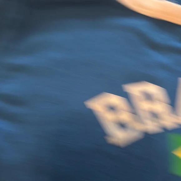 Hollister Blue and White Short Sleeve Tee - Picture 5 of 7